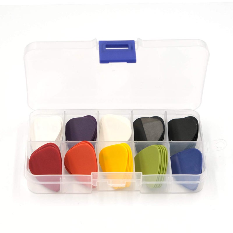 Toolso 50pcs Guitar Picks 1 Box Case Mixed Thickness 132mm68mm23mm Pick Acoustic Electric Guitar Accessories Musical Instrument - Image 4